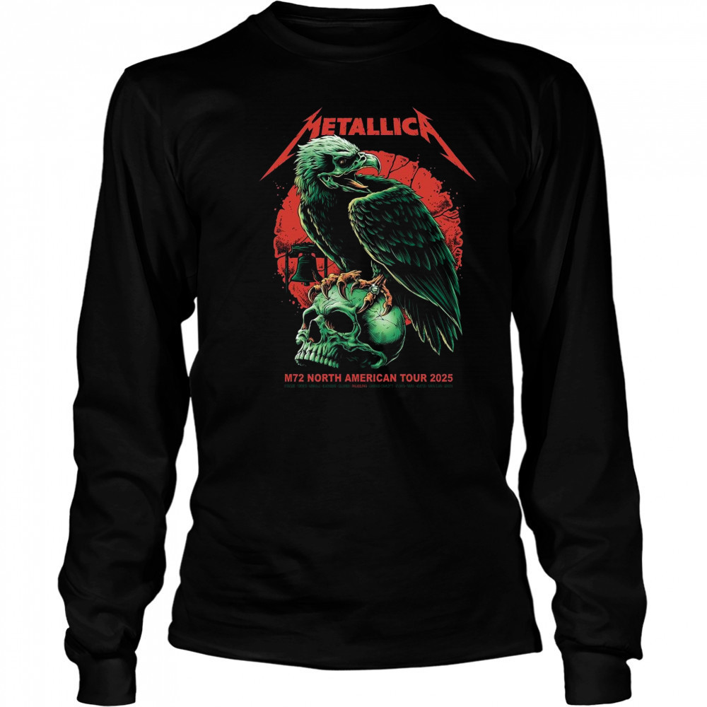 Metallica M72 North American Tour 2025 In Houston – Columbus – Philadelphia – Tampa t-shirt Long Sleeved