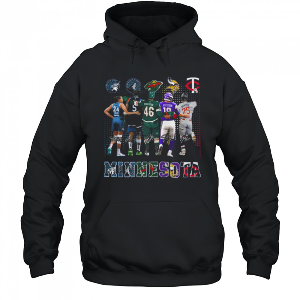 Minnesota Lynx Timberwolves Minnesota Wild Vikings Minnesota Twins T Shirt Hoodie