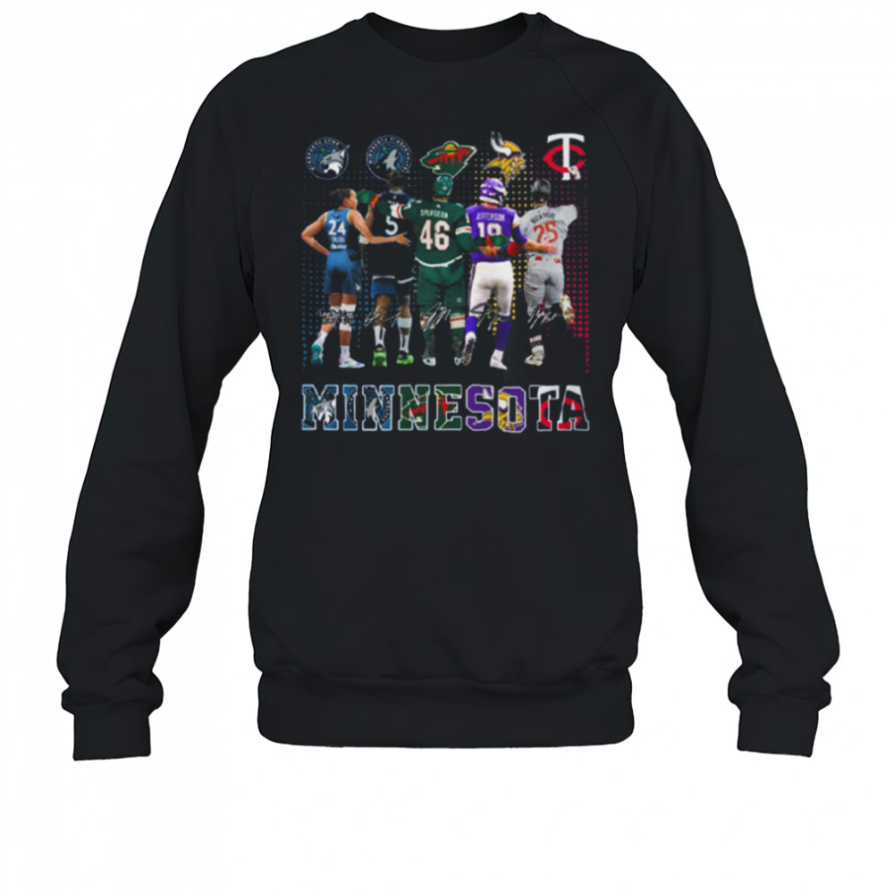 Minnesota Lynx Timberwolves Minnesota Wild Vikings Minnesota Twins T Shirt Sweatshirt