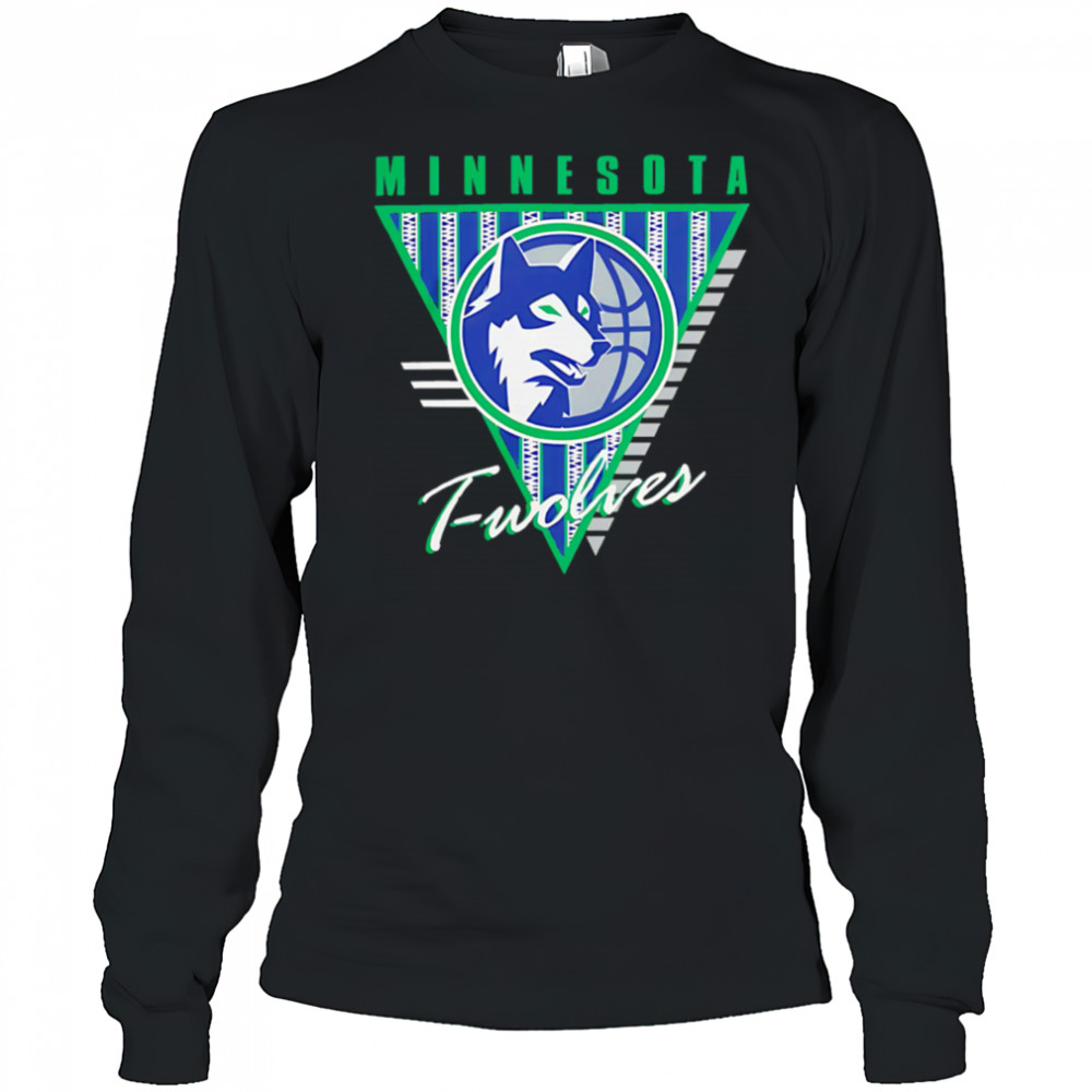Minnesota Timberwolves Mitchell & Ness Worldwide Collection Tri-Logo shirt Long Sleeved