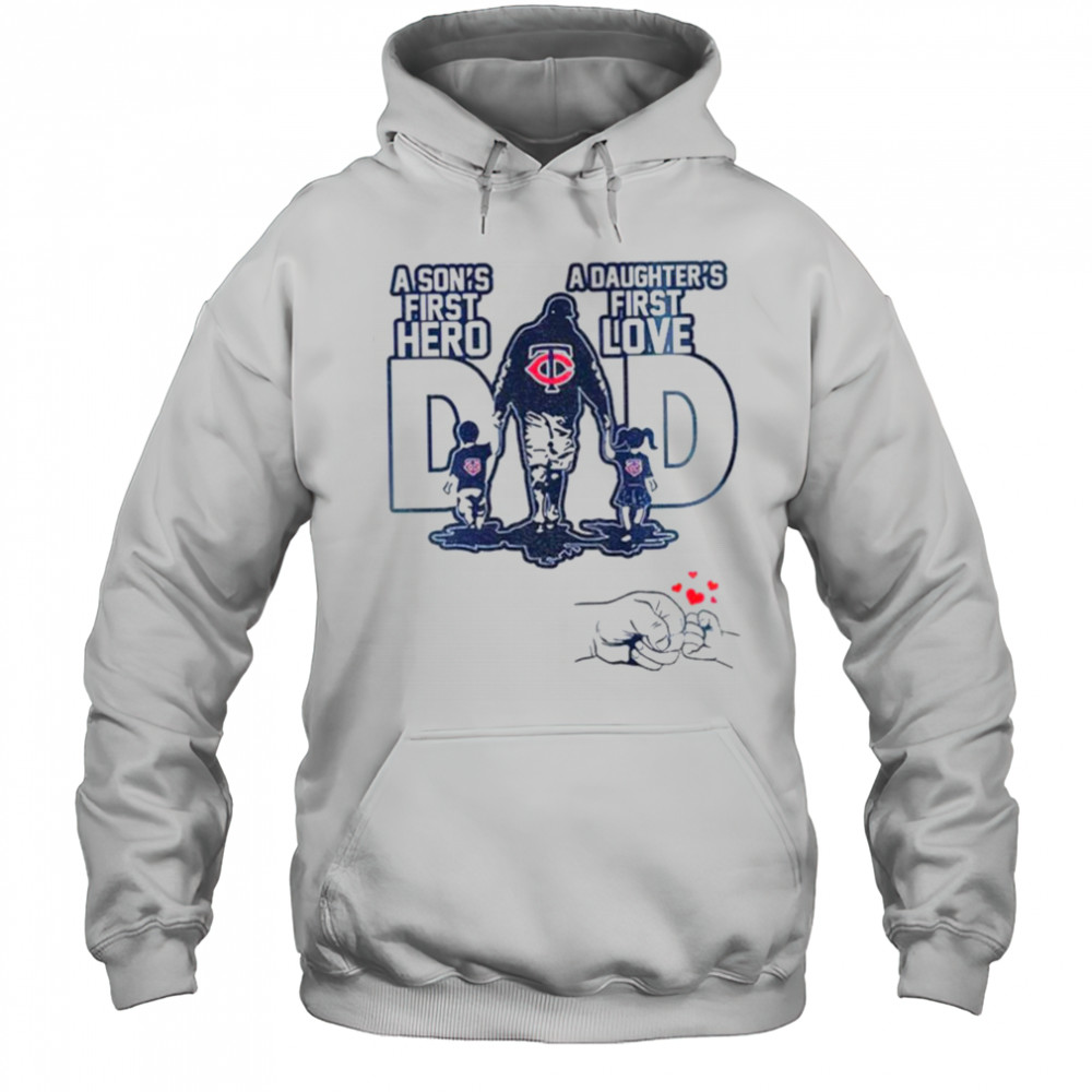 Minnesota Twins Dad A son’s first hero a daughter’s first love Happy Father’s Day 2025 shirt Hoodie