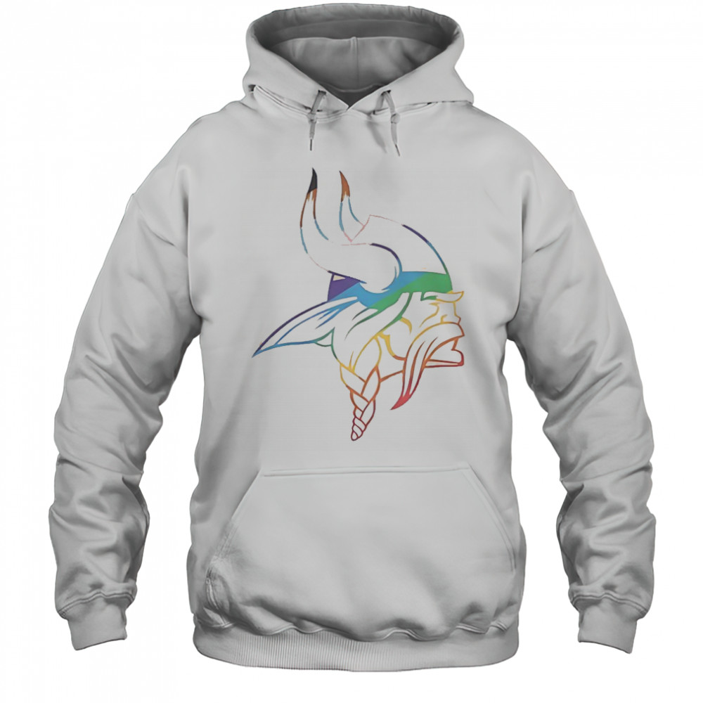 Minnesota Vikings Logo Pride T-Shirt Hoodie