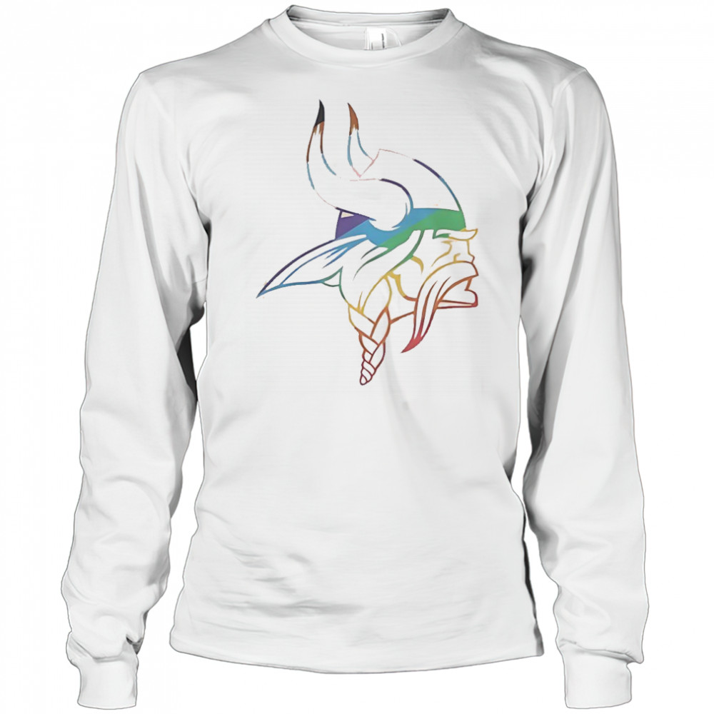 Minnesota Vikings Logo Pride T-Shirt Long Sleeved