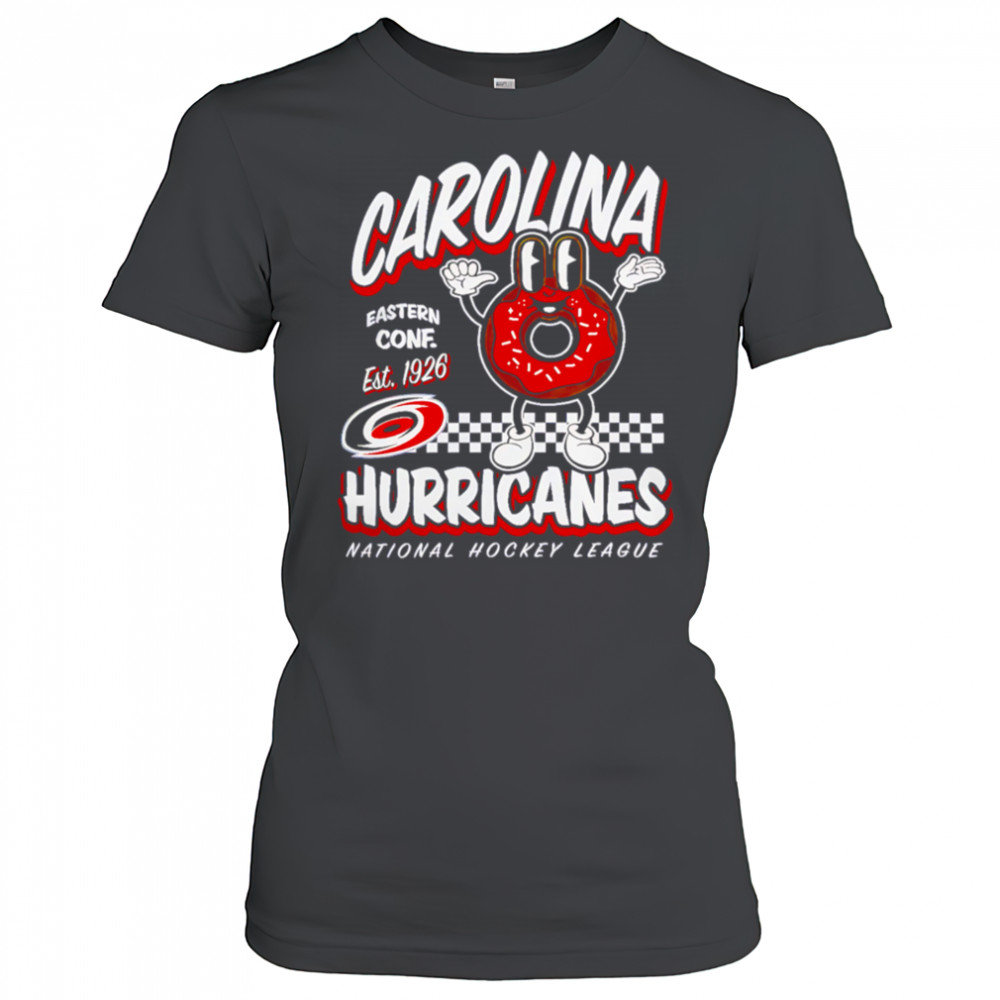Mitchell & Ness Carolina Hurricanes Black Local Food 2025 shirt Women's T-shirt