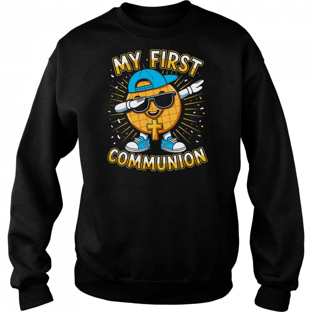 My First Communion Dabbing Wafer Funny 1st Communion Boy shirt Hoodie