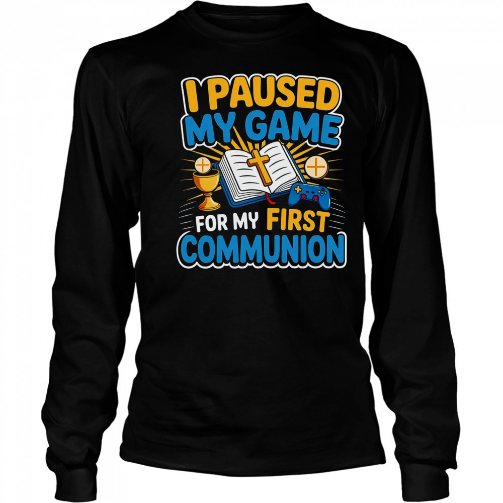 My First Communion Video Game Controller Boys Girls Gaming shirt Long Sleeved
