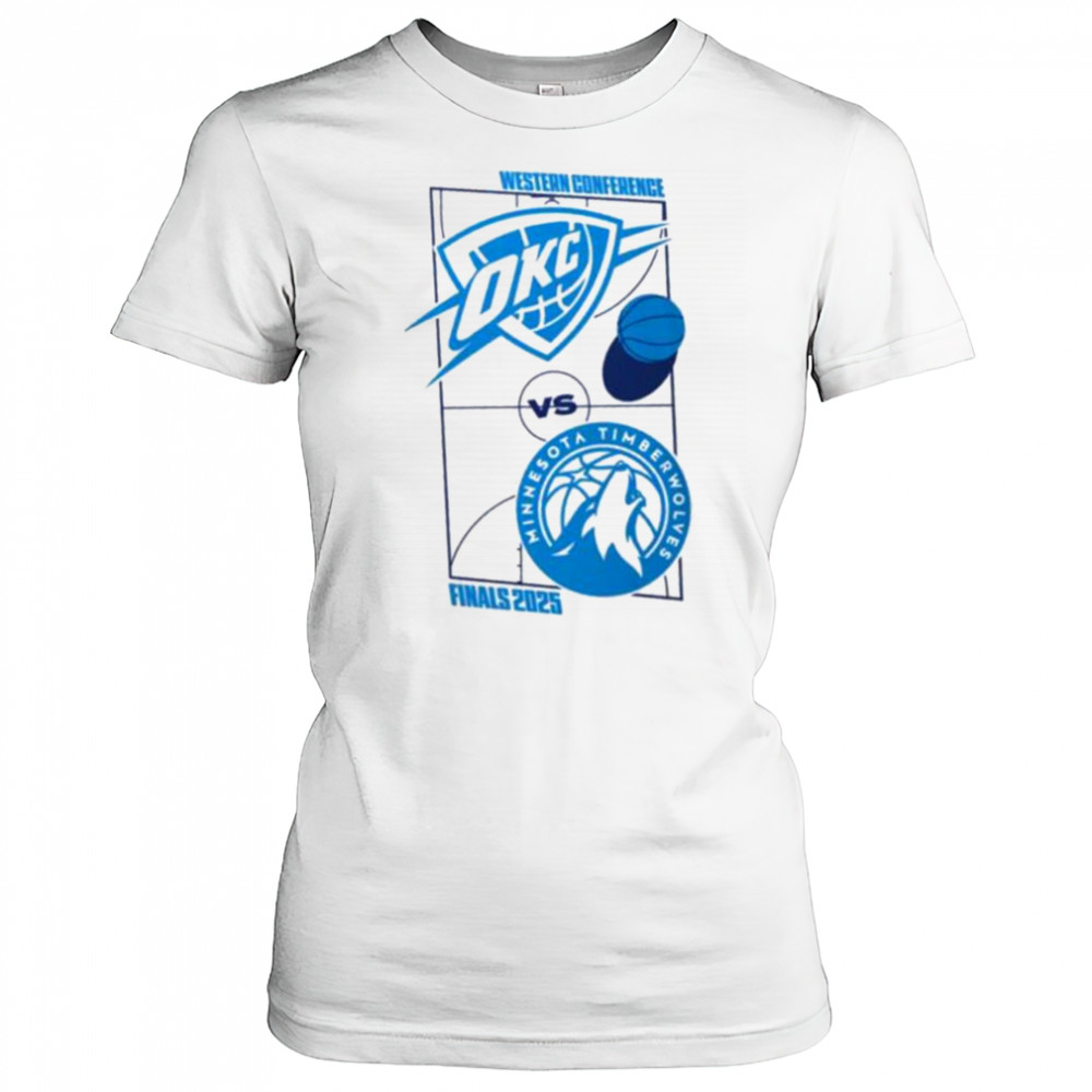 NBA 2025 Western Conference Finals Matchup Oklahoma City Thunder Vs Minnesota Timberwolves Classic T Shirt Women's T-shirt