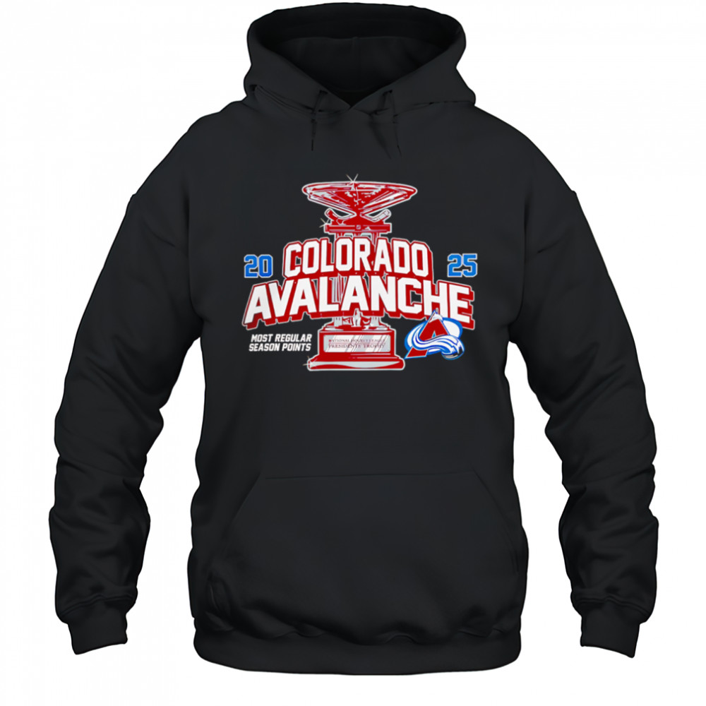 NHL 2025 Presidents Shirt Colorado Avalanche 2025 Presidents Trophy Winner shirt Hoodie