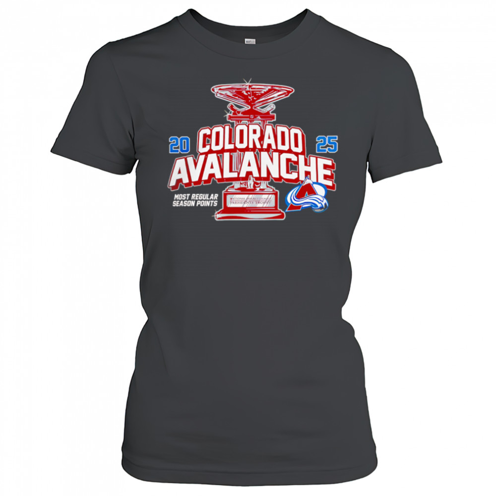 NHL 2025 Presidents Shirt Colorado Avalanche 2025 Presidents Trophy Winner shirt Women's T-shirt
