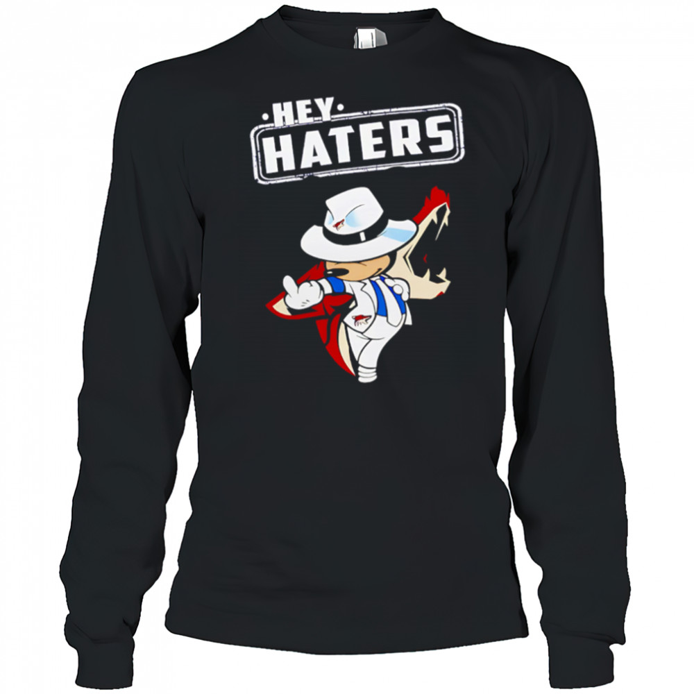 NHL Hey Haters Mickey Hockey Sports Arizona Coyotes shirt Long Sleeved