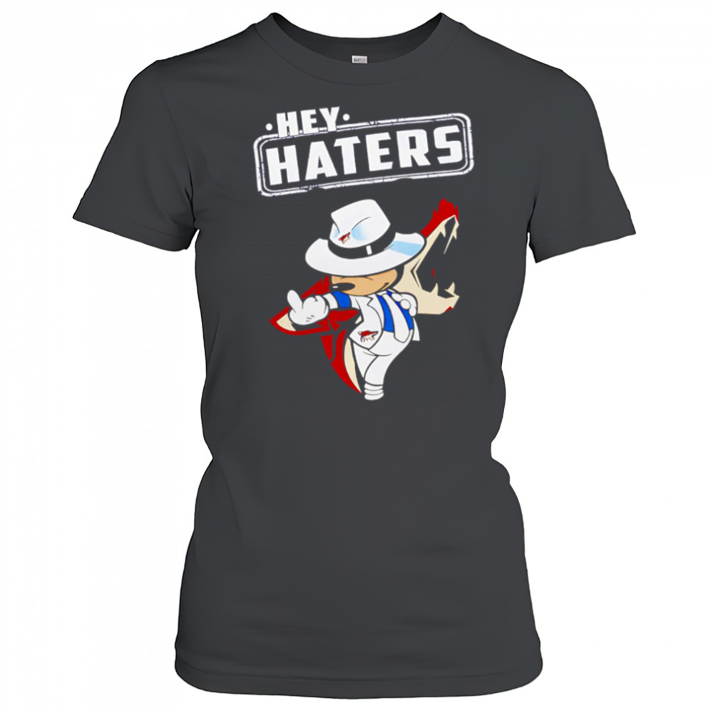 NHL Hey Haters Mickey Hockey Sports Arizona Coyotes shirt Women's T-shirt