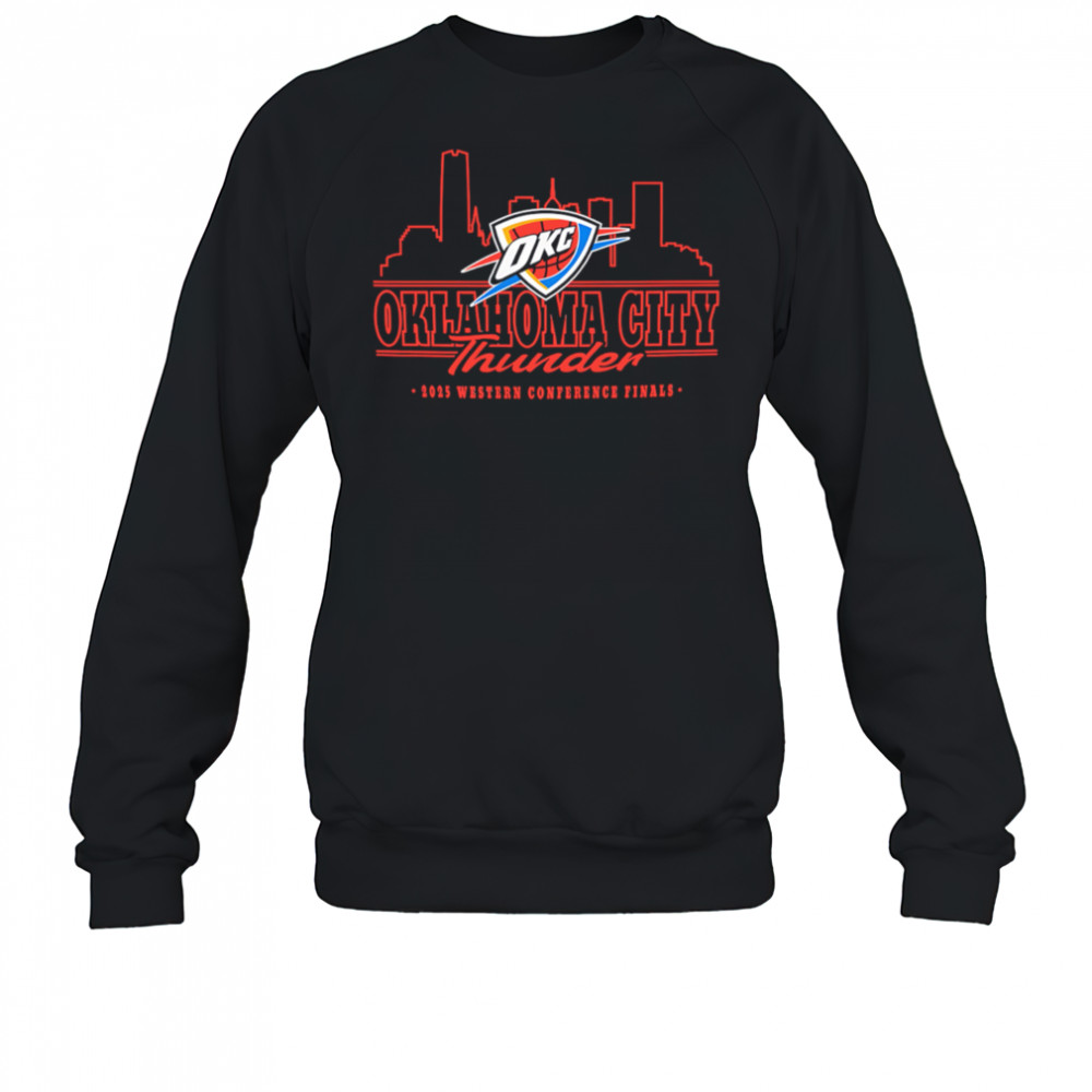 Okc Thunder 2025 Western Conference Finals Skyline shirt Sweatshirt
