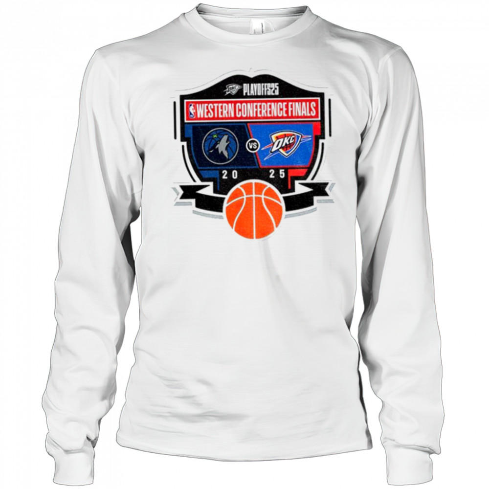 Oklahoma City Thunder 2025 Western Conference Finals Matchup NBA shirt Long Sleeved
