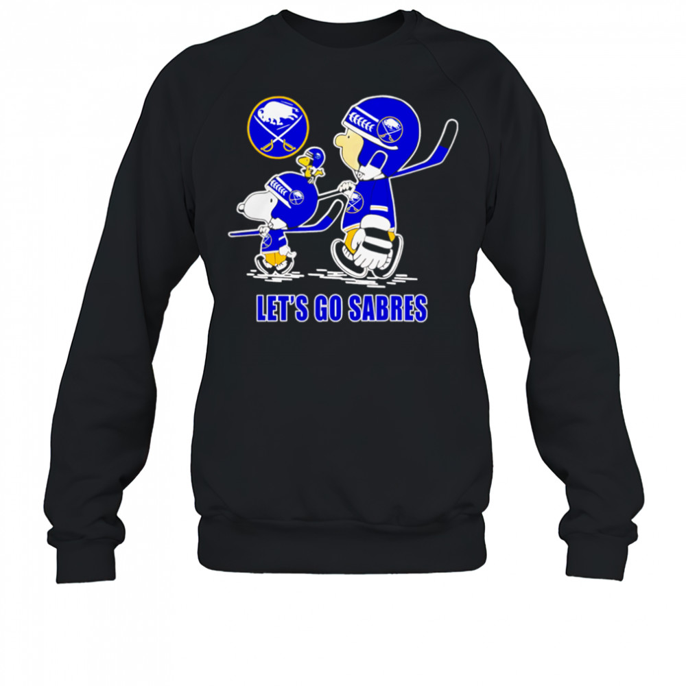 Peanuts Snoopy Charlie Brown And Woodstock Buffalo Sabres Let’s Go Sabres shirt Sweatshirt