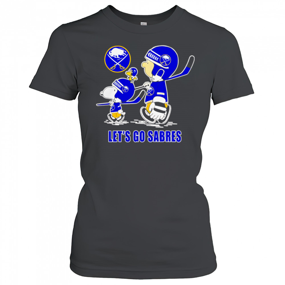 Peanuts Snoopy Charlie Brown And Woodstock Buffalo Sabres Let’s Go Sabres shirt Women's T-shirt