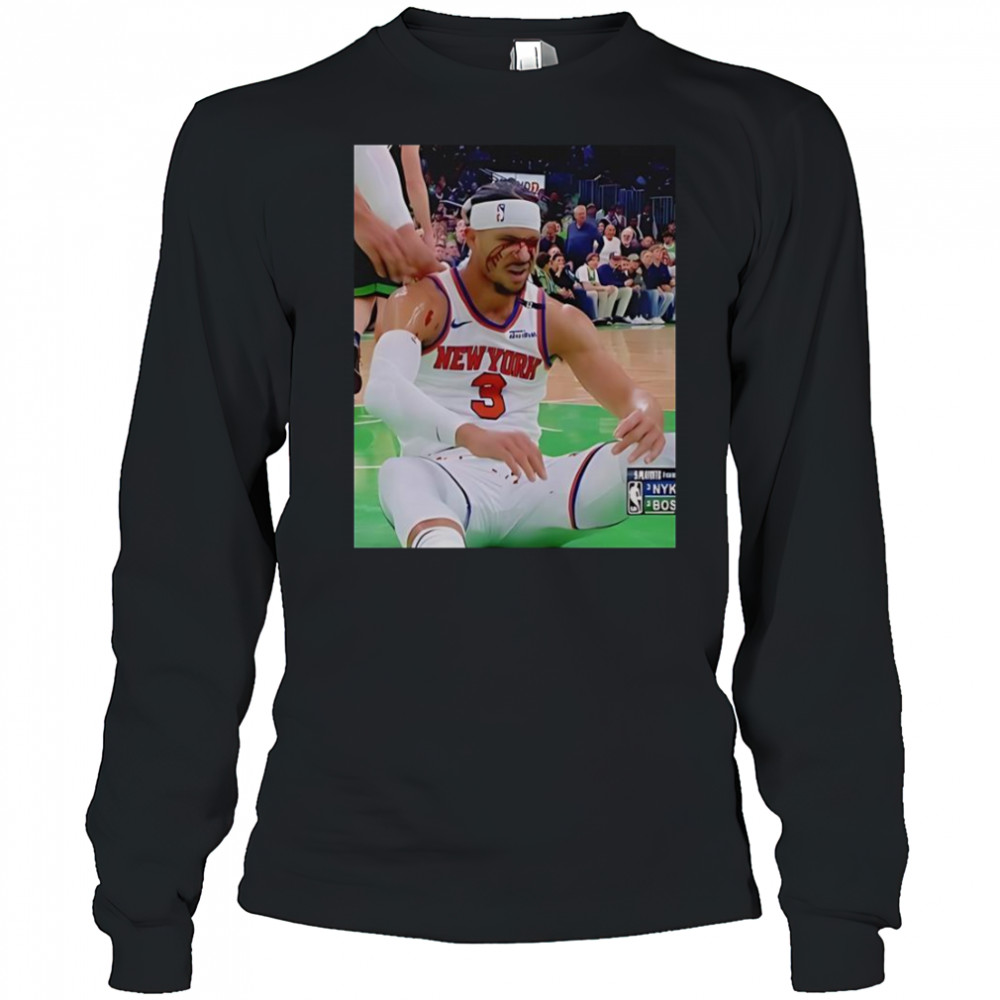 Photos Of Josh Hart After Getting Elbowed In The Face T-Shirt Long Sleeved
