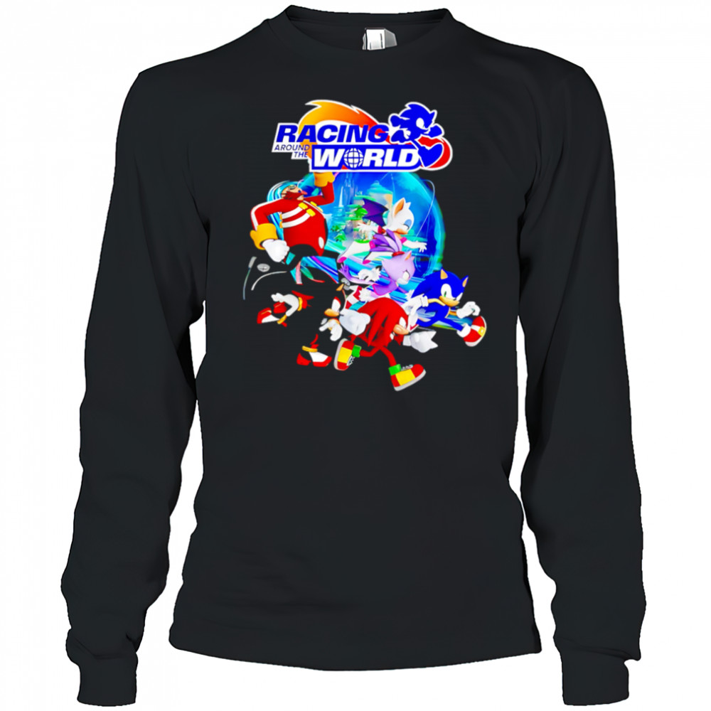 Racing Around World cartoon shirt Long Sleeved