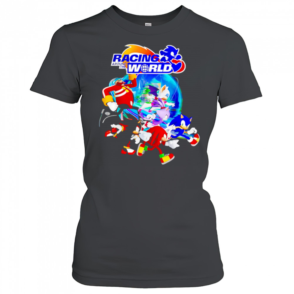 Racing Around World cartoon shirt Women's T-shirt