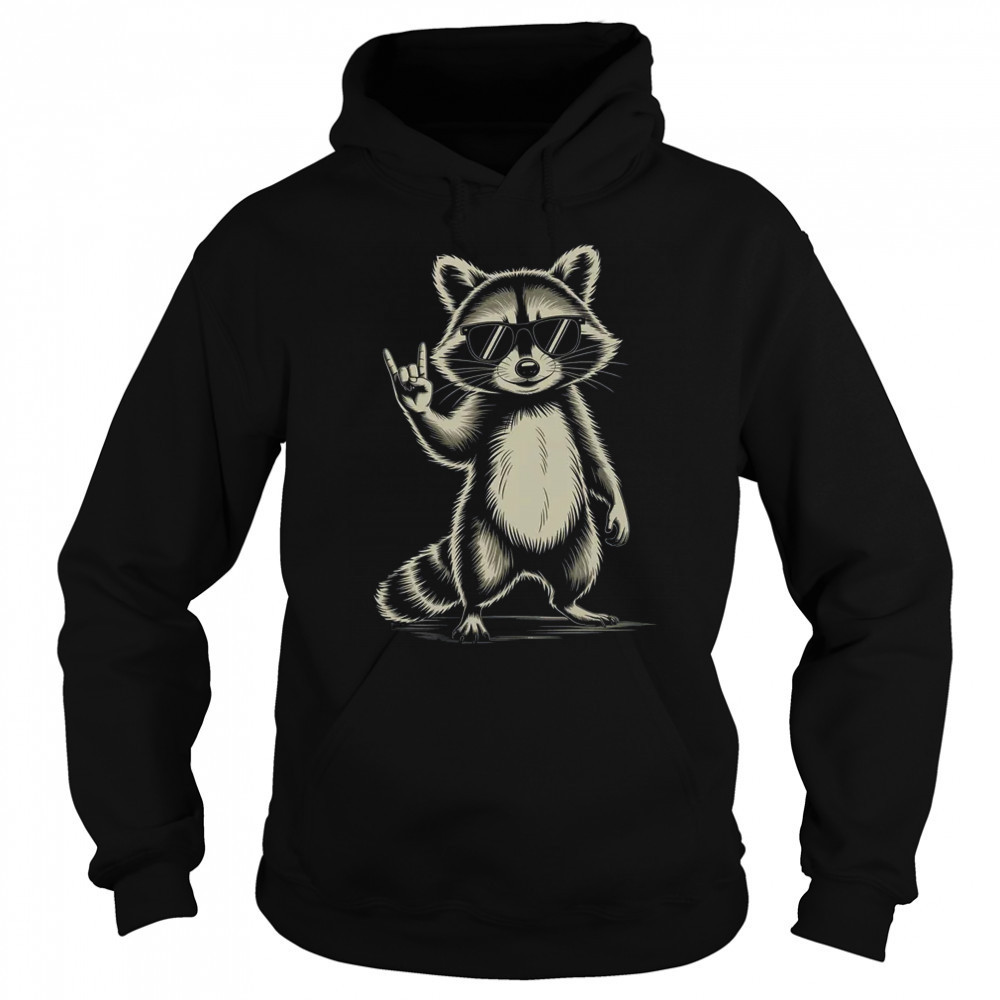 Retro Raccoon Rock Music For Men Women Funny Raccoon shirt Sweatshirt
