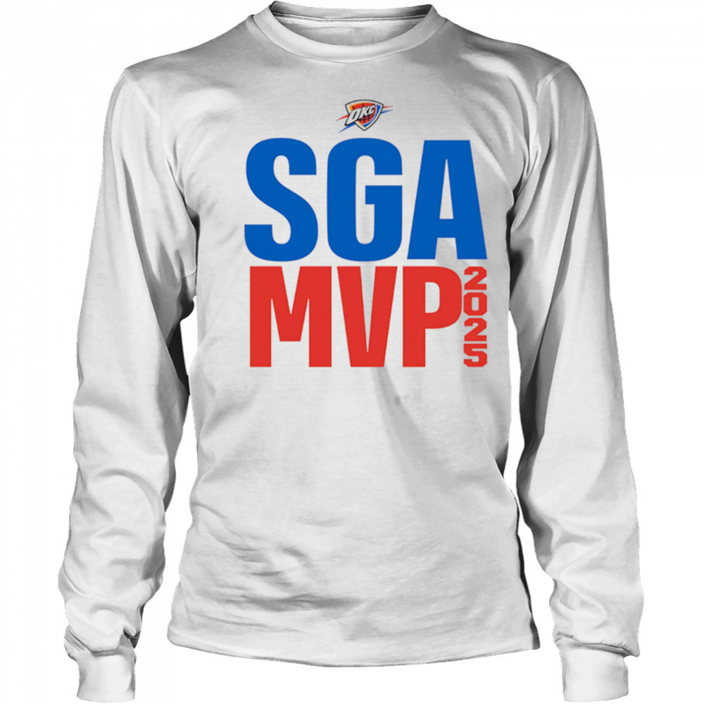 SGA MVP 2025 Shai Gilgeous-Alexander Thunder shirt Long Sleeved