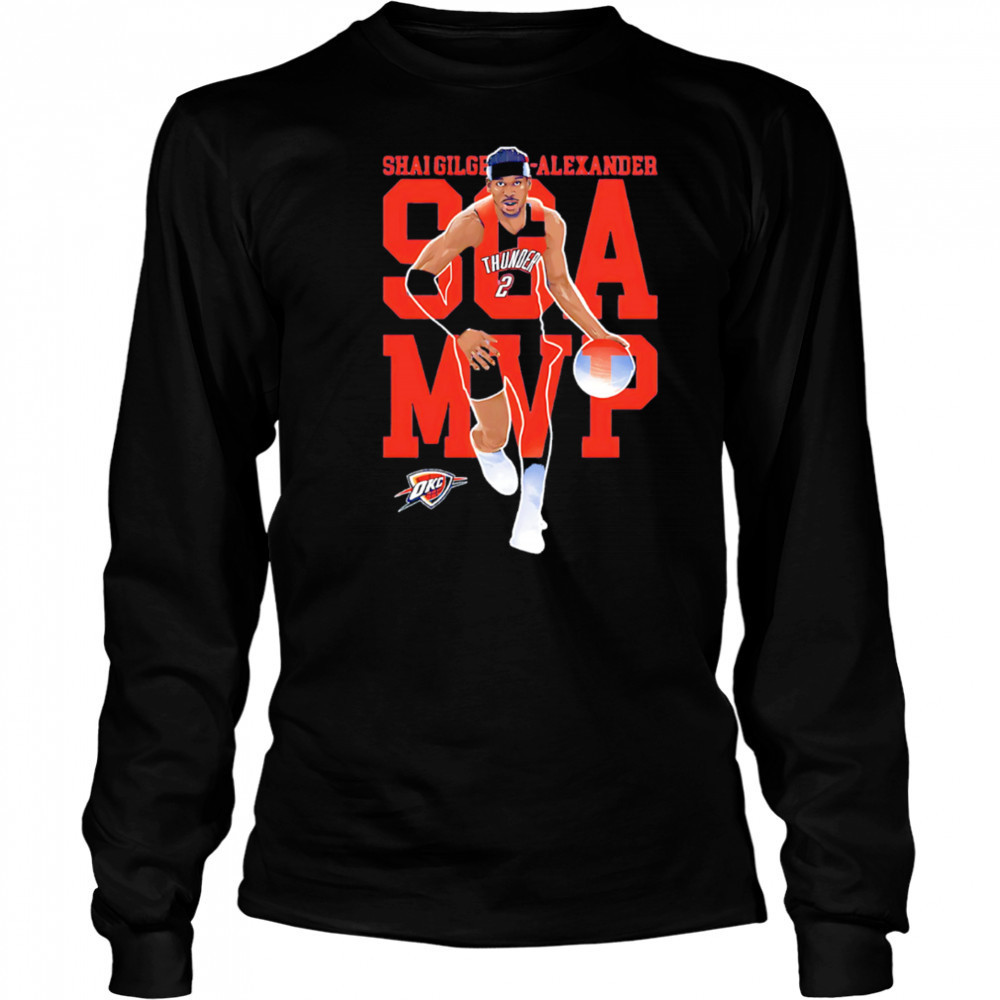 Shai Gilgeous-alexander 2025 Nba Mvp Thunder shirt Long Sleeved