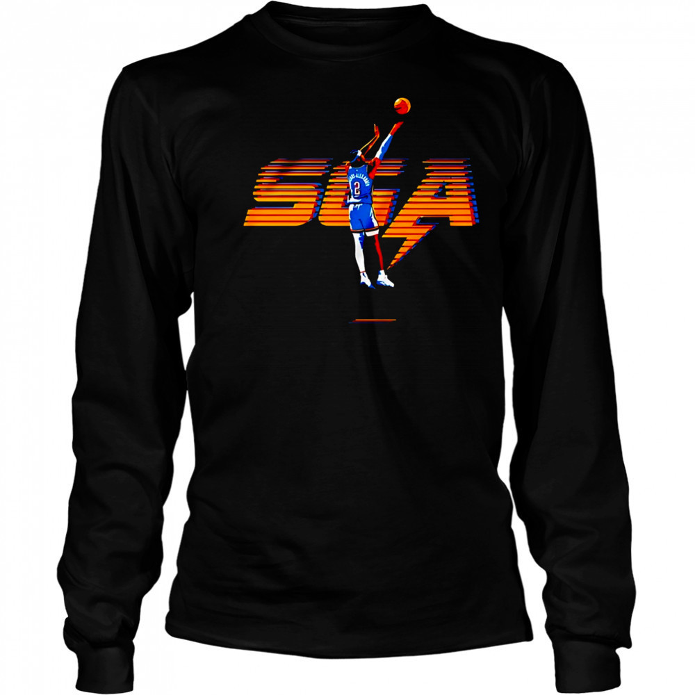 Shai Gilgeous-Alexander Oklahoma City Thunder NBA Basketball Player shirt Long Sleeved