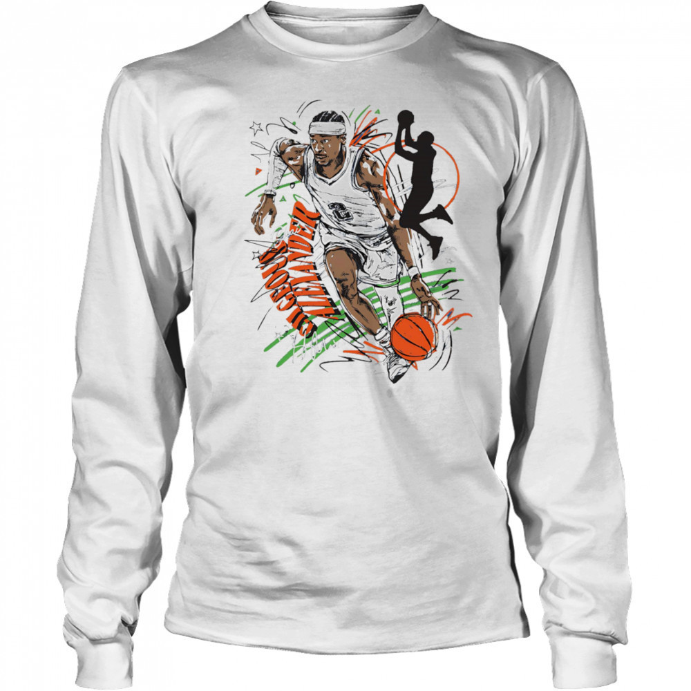 Shai Gilgeous Alexander Sketch shirt Long Sleeved