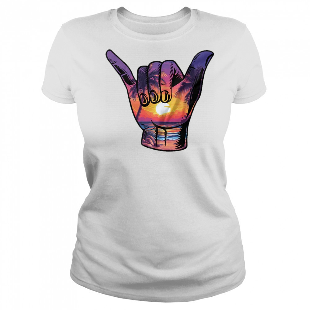Shaka Hand Sign Aloha Surfing Surf Summer Vacation Beach shirt Women's T-shirt