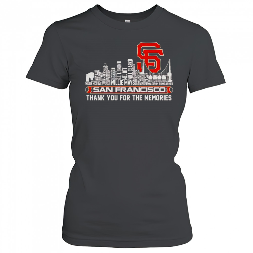 Skyline Name San Francisco Giants Thank You For The Memories T-Shirt Women's T-shirt