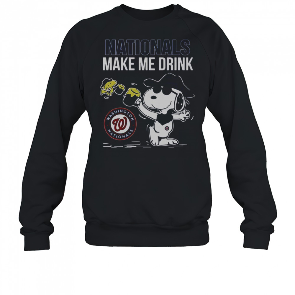 Snoopy And Woodstock Washington Nationals Make Me Drink T-Shirt Sweatshirt