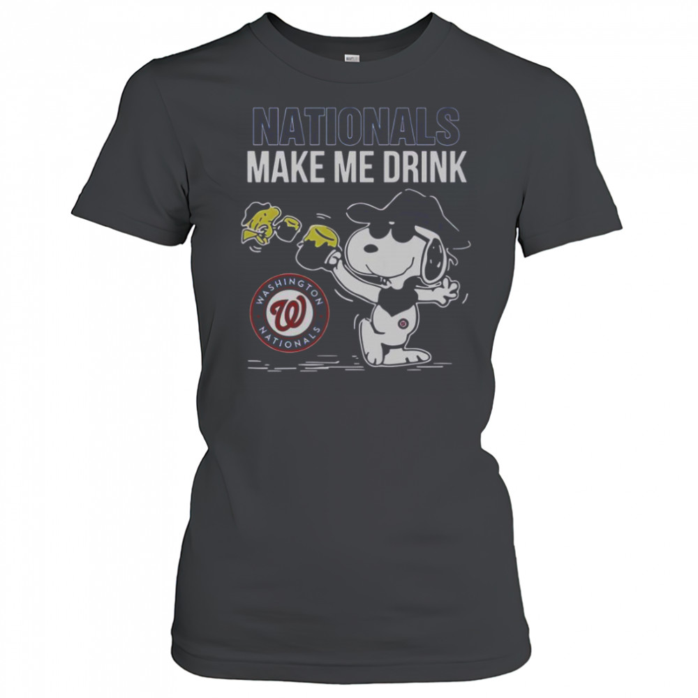 Snoopy And Woodstock Washington Nationals Make Me Drink T-Shirt Women's T-shirt