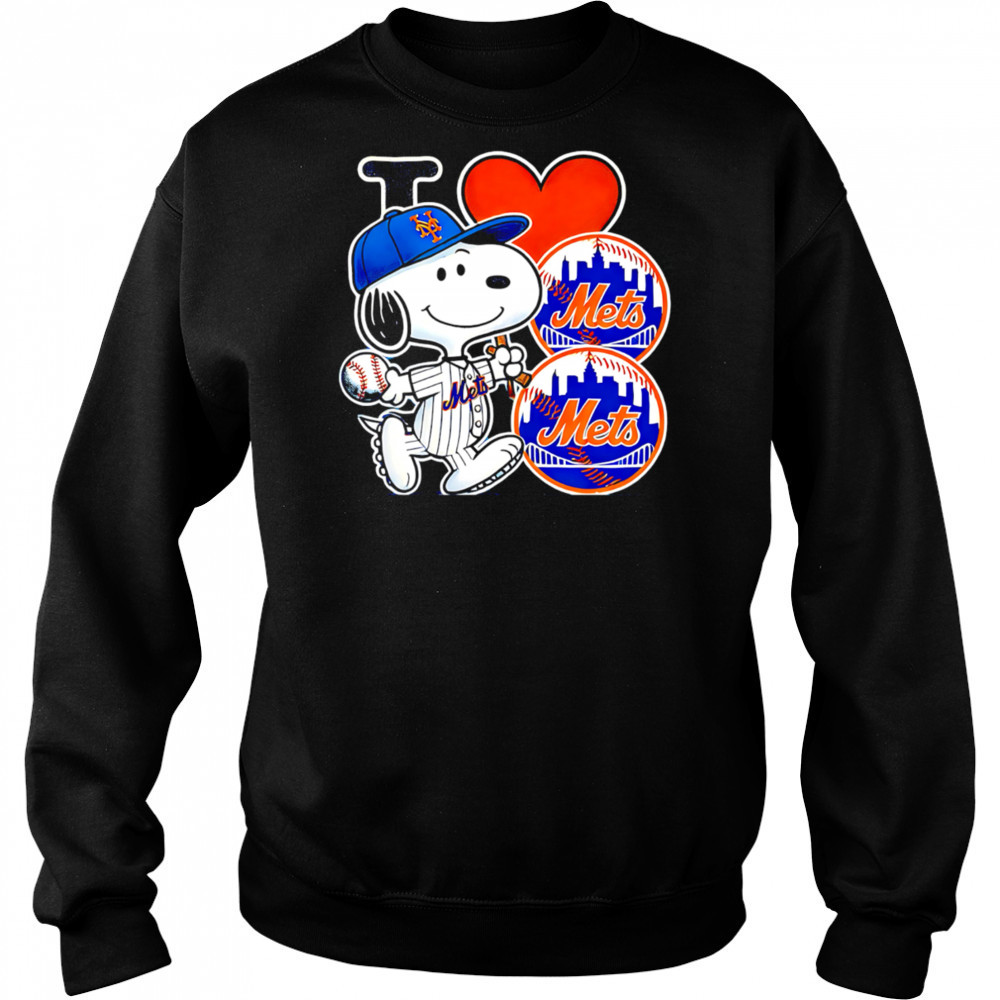 Snoopy I Love New York Mets shirt Hoodie