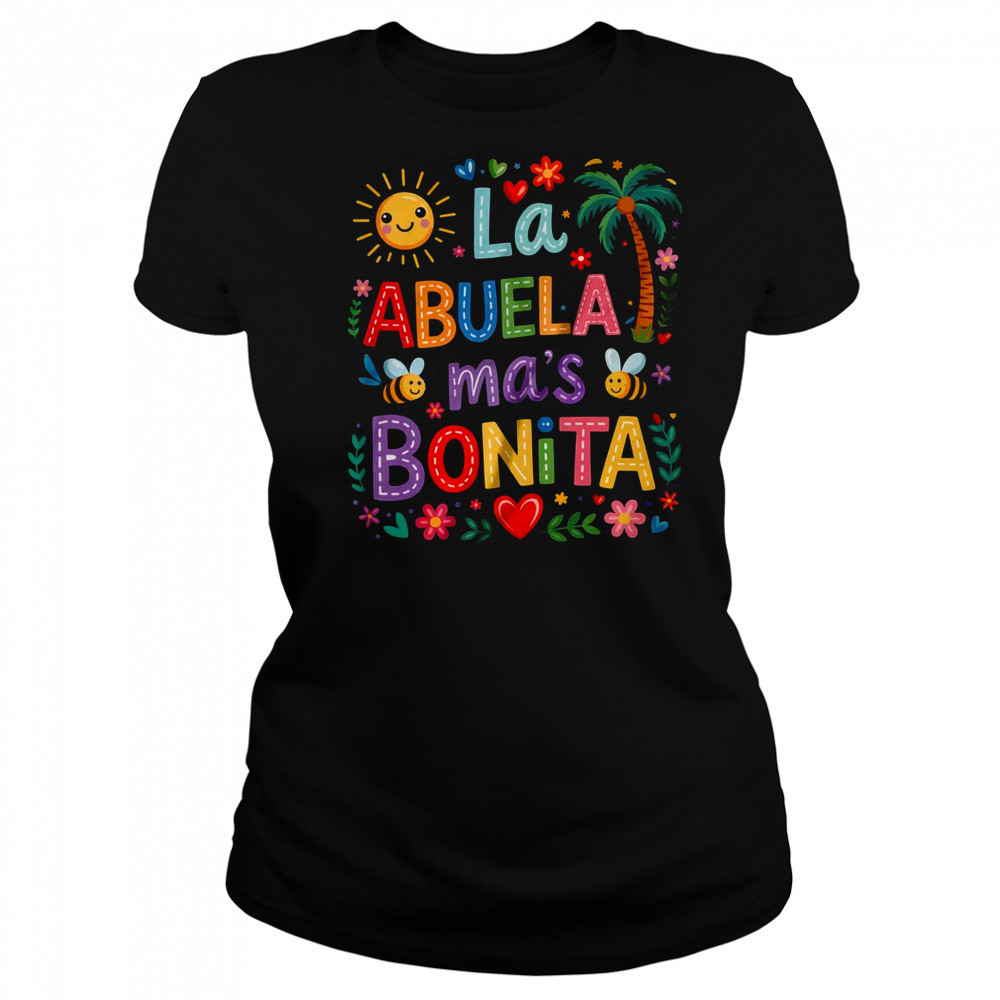 Spanish La Abuela Mas Bonita Mothers Day Grandma Grandmother shirt Women's T-shirt