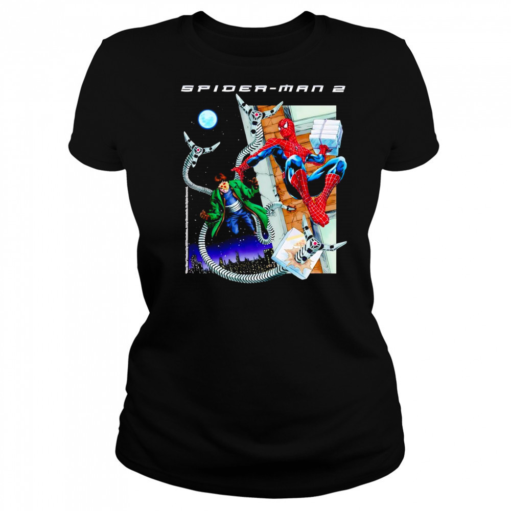 Spider-man 2 vs Dr Octopus pizza time shirt Women's T-shirt
