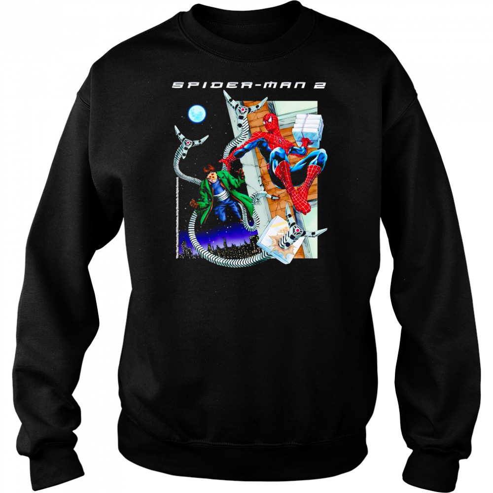 Spider-man 2 vs Dr Octopus pizza time shirt Hoodie