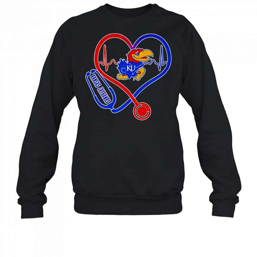Stethoscope Heart Kansas Jayhawks T-Shirt Sweatshirt