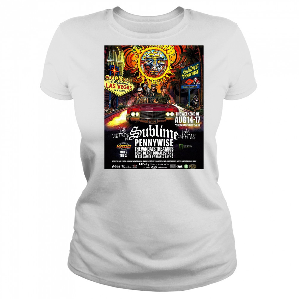 Sublime Welcome To Las Vegas Nevada The Weekend Of August 14-17 2025 Tour t-shirt Women's T-shirt
