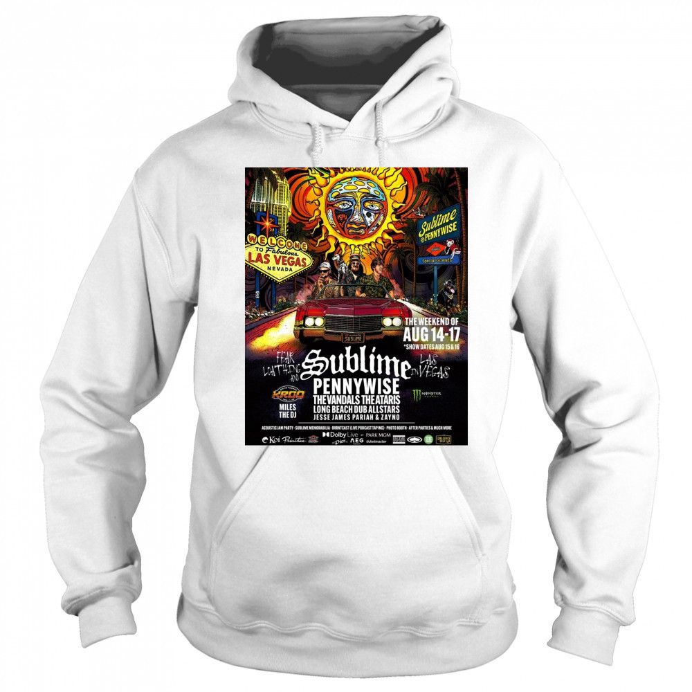 Sublime Welcome To Las Vegas Nevada The Weekend Of August 14-17 2025 Tour t-shirt Sweatshirt