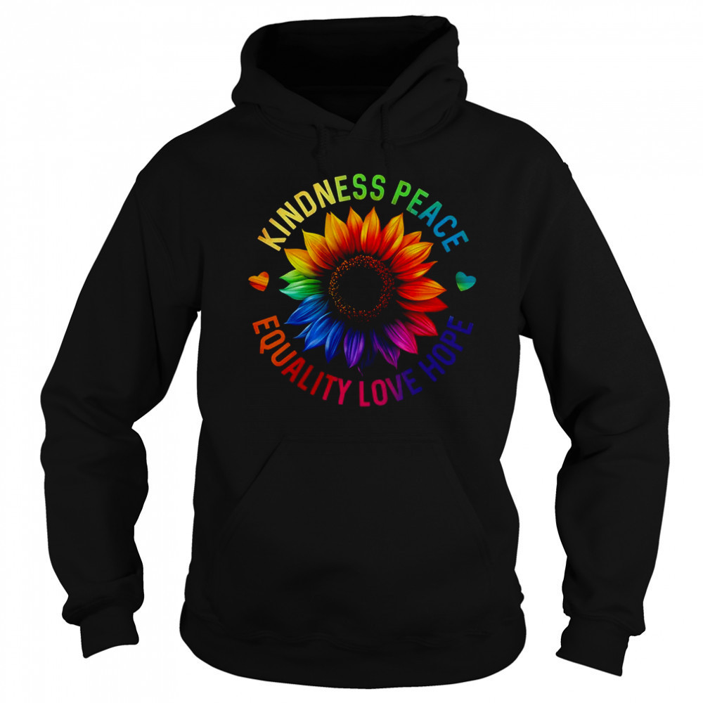 Sunflower Rainbow Ally LGBTQ LGBT Gay Pride Month Women shirt Sweatshirt