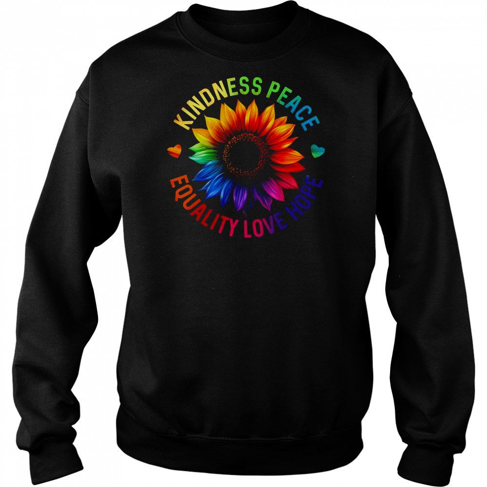 Sunflower Rainbow Ally LGBTQ LGBT Gay Pride Month Women shirt Hoodie