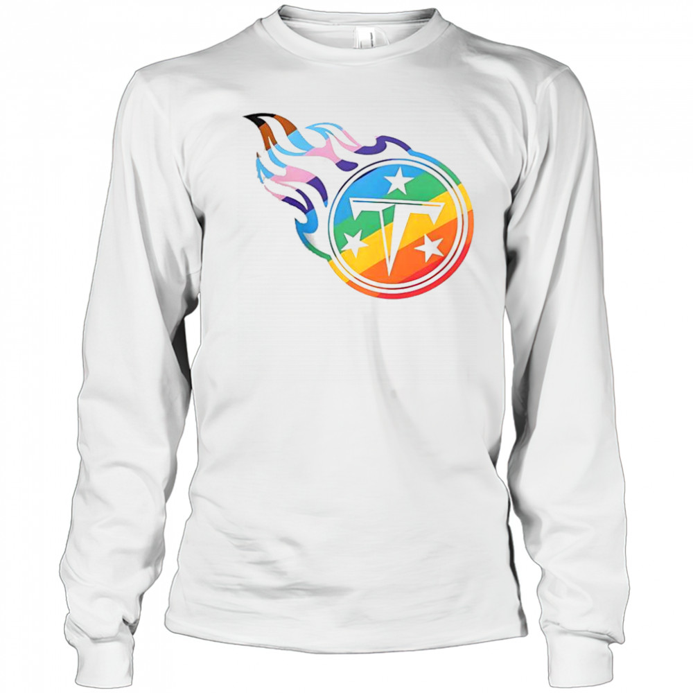 Tennessee Titans Logo Pride T-Shirt Long Sleeved