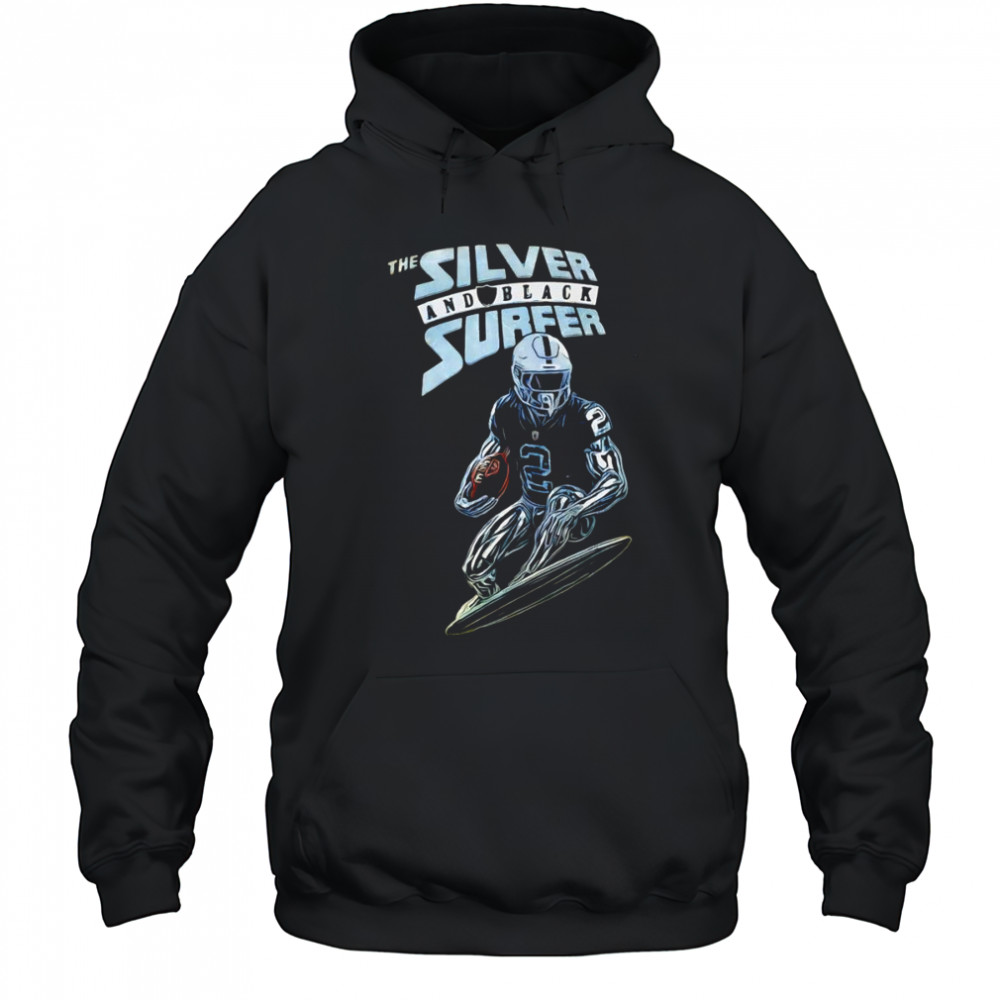 The silver and black surfer shirt Hoodie