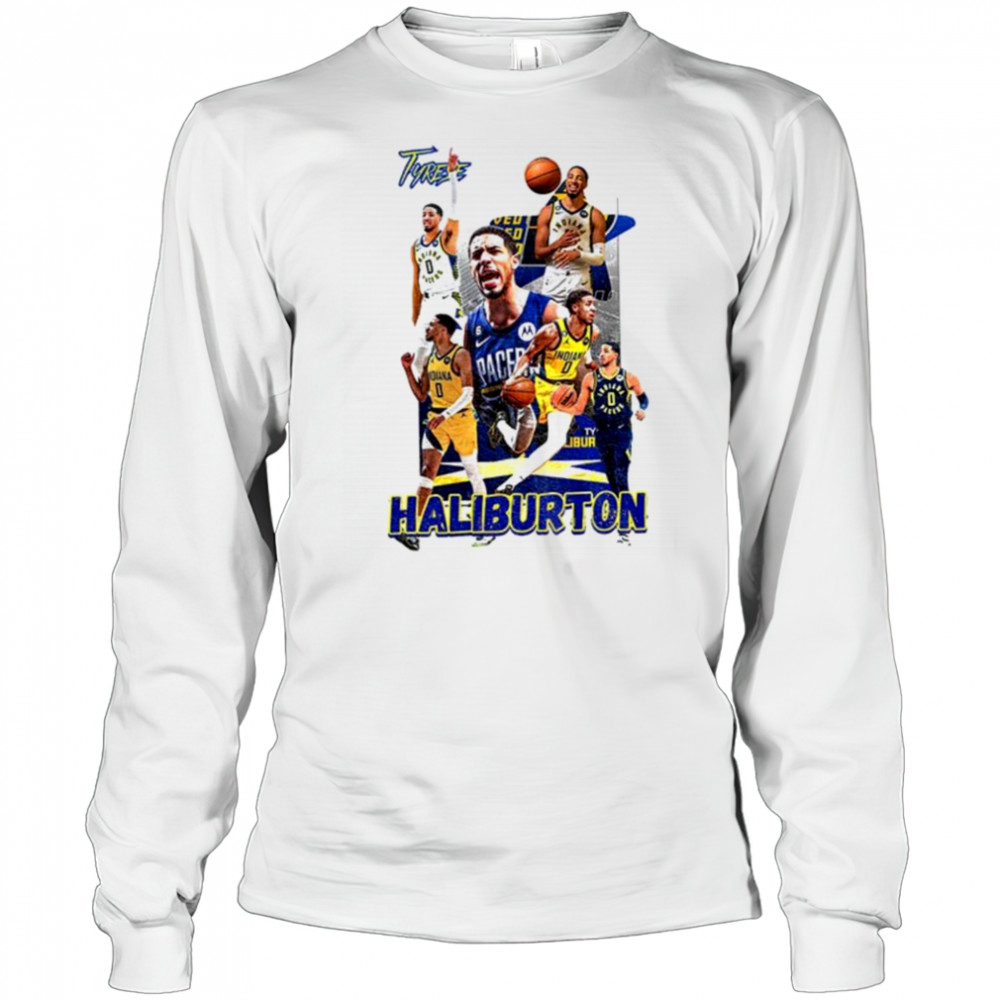 Tyrese Haliburton Graphic Pacers NBA Playoffs 2025 shirt Long Sleeved