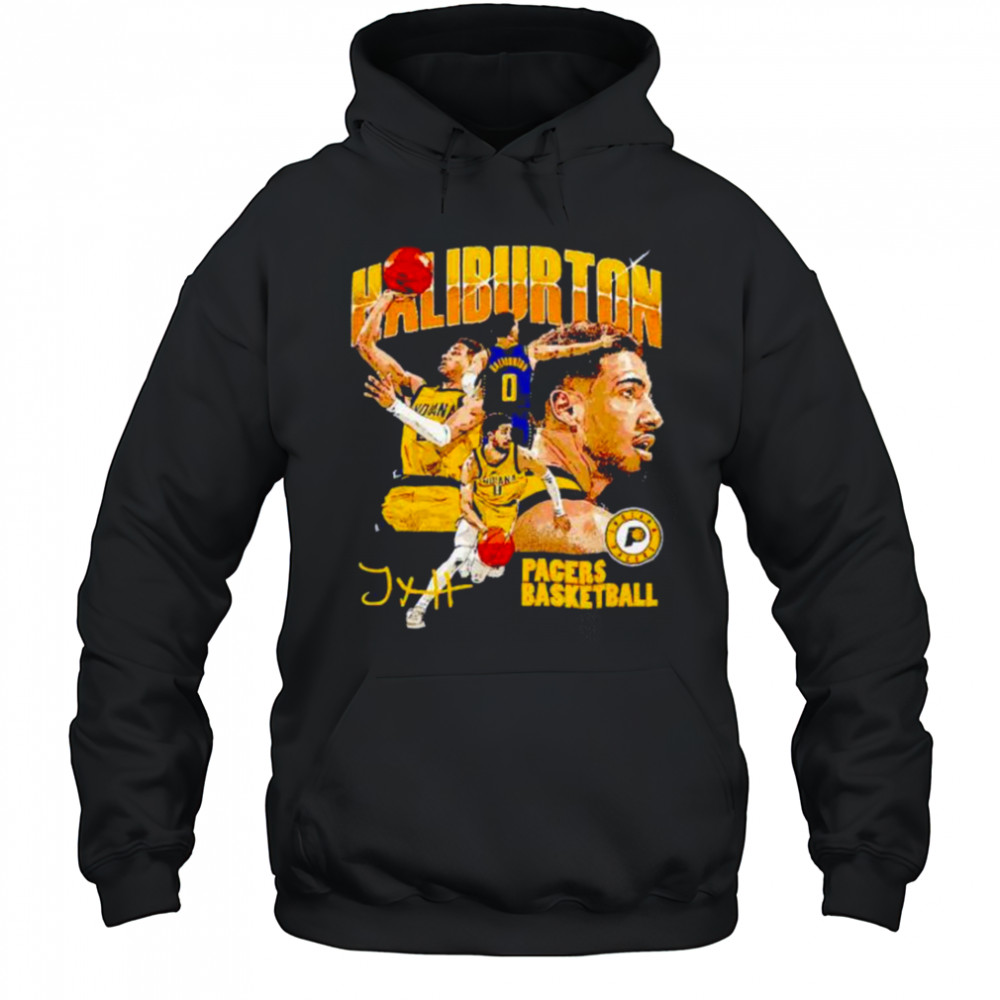 Tyrese Haliburton Indiana Pacers basketball signature collage shirt Hoodie
