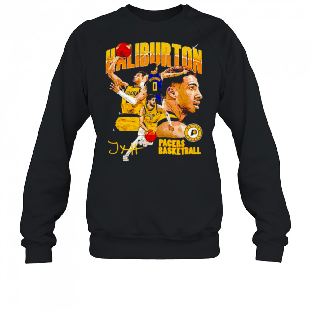 Tyrese Haliburton Indiana Pacers basketball signature collage shirt Sweatshirt