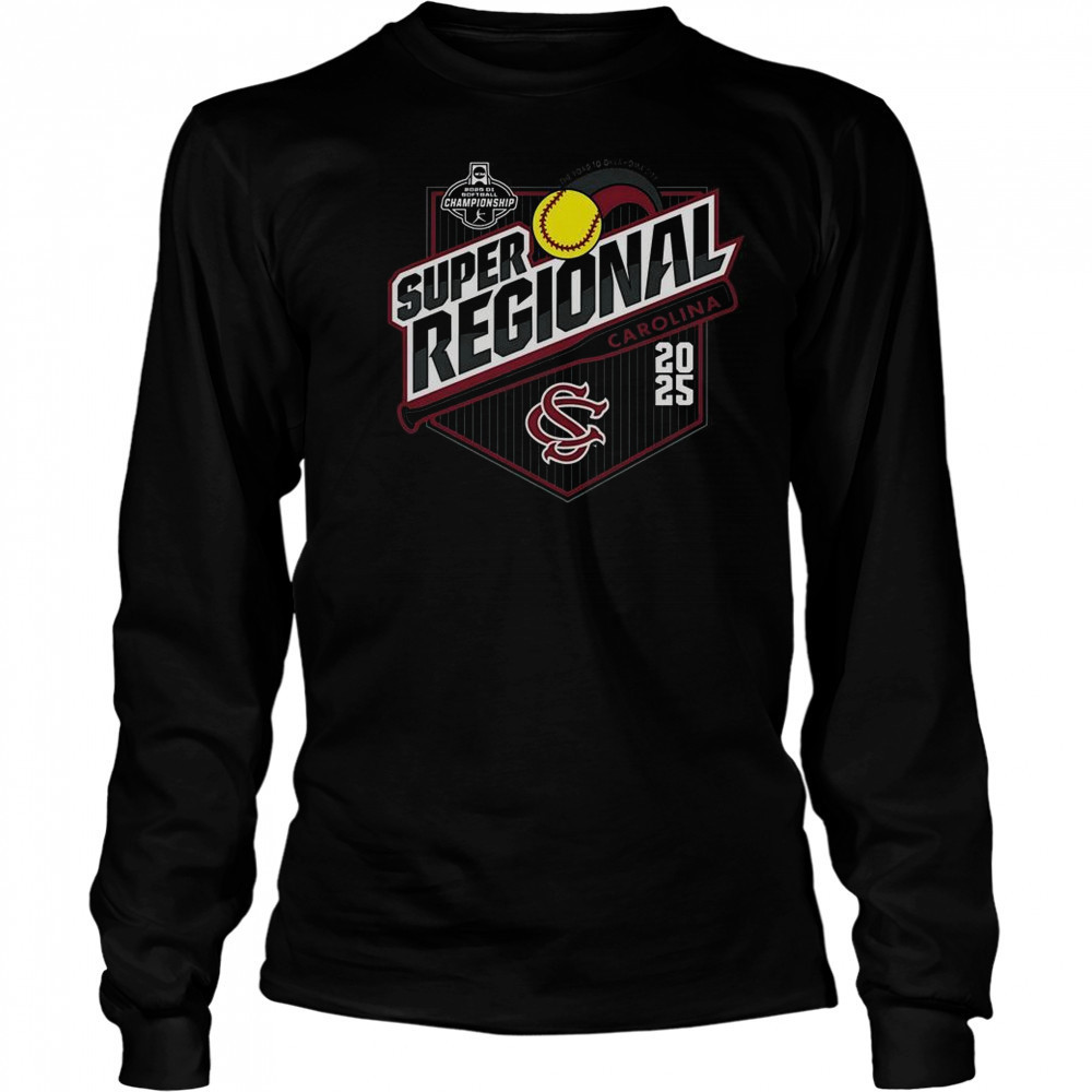 University Of South Carolina Softball 2025 Super Regionals T-Shirt Long Sleeved