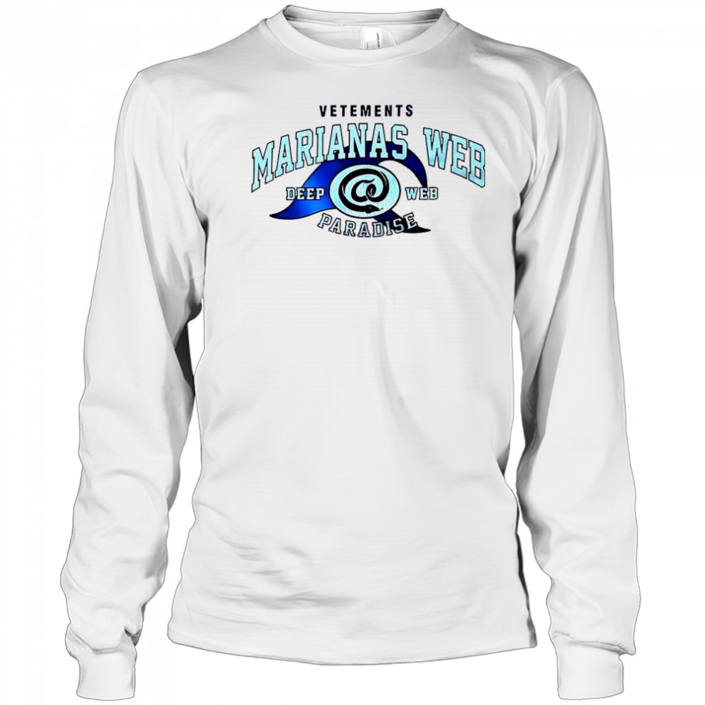 Vetements Marianas Web Deep Web Paradise T-Shirt Long Sleeved