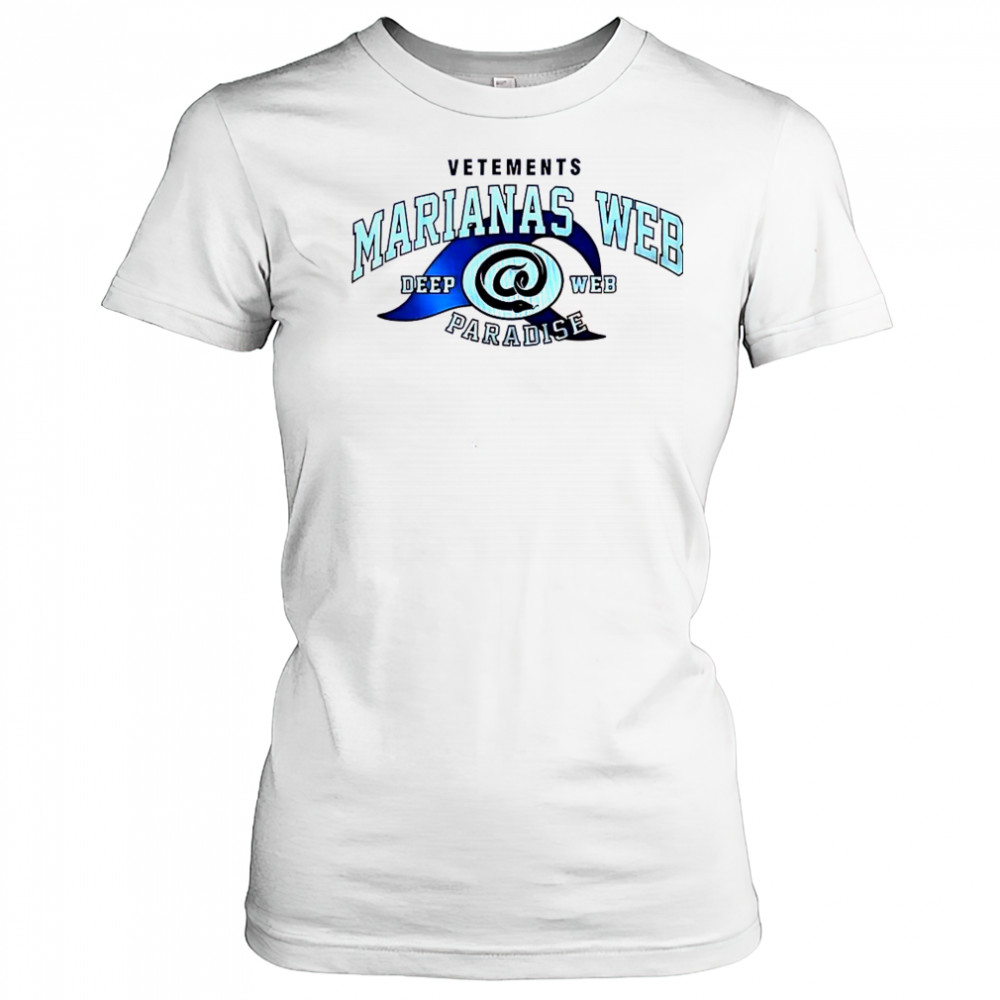 Vetements Marianas Web Deep Web Paradise T-Shirt Women's T-shirt