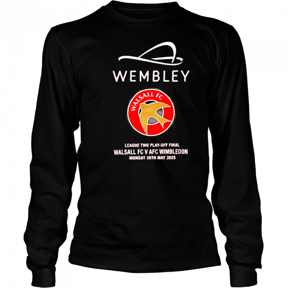 Wembley Walsall football club shirt Long Sleeved