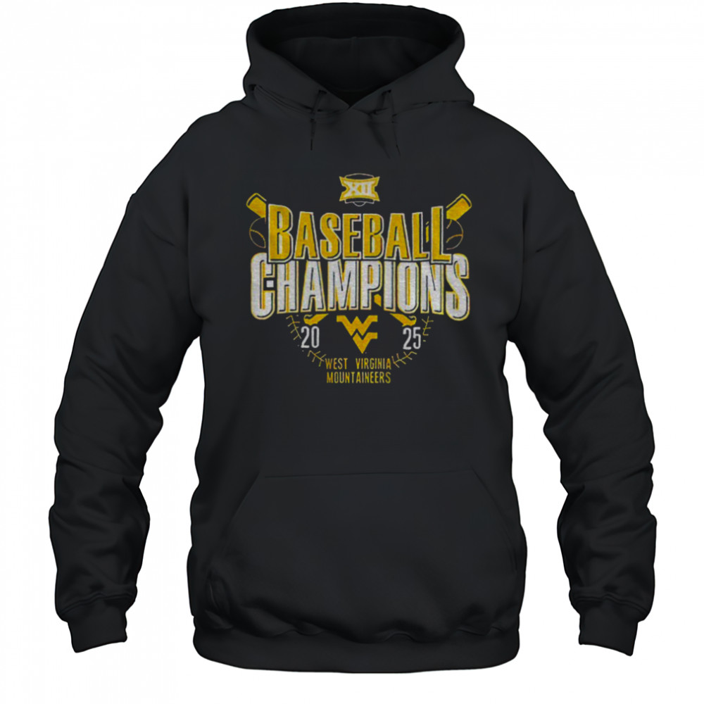 West Virginia Mountaineers Baseball Champions 2025 black shirt Hoodie